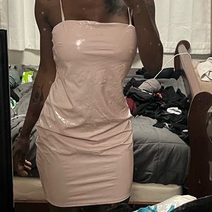 Barbie Pink leather dress